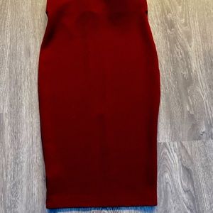 Red pencil skirt